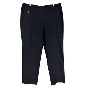 NWT Lisette Black Pull On Straight Leg Tailored Boutique Pants 16